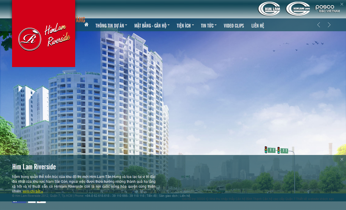 Thiết kế web bất động sản Him Lam Riverside