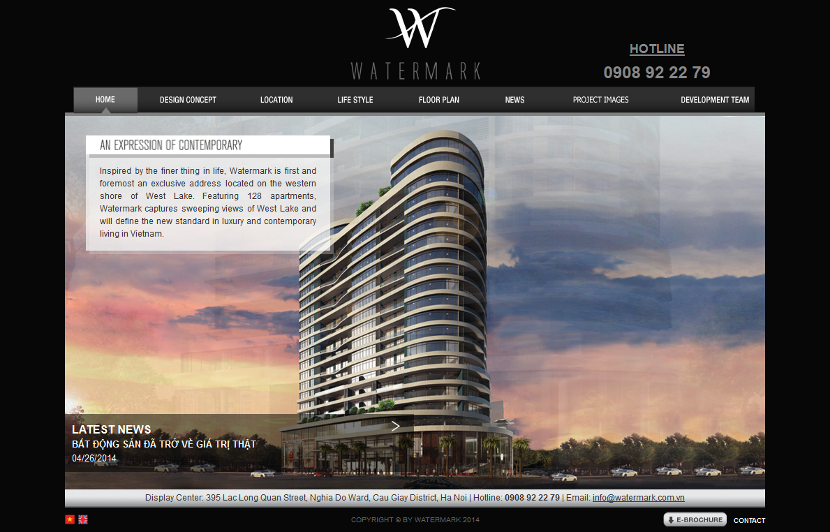 Thiết kế web bất động sản Watermark