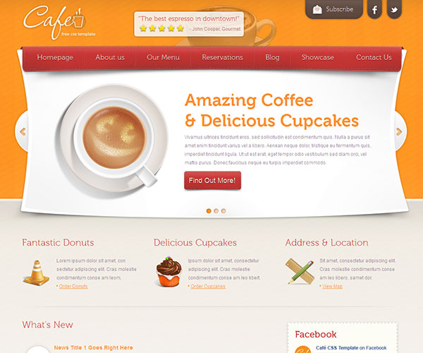  Giao diện thiết kế web cà phê - Cafe 