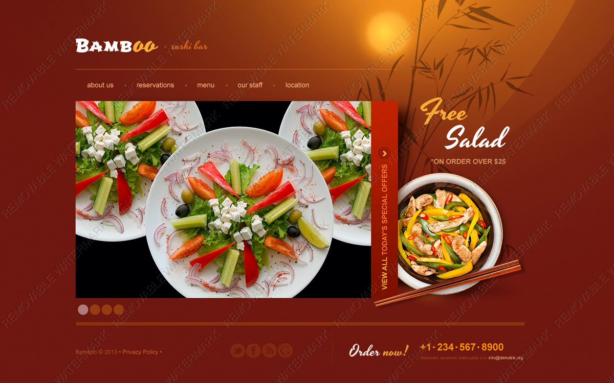 Mẫu thiết kế web nhà hàng
