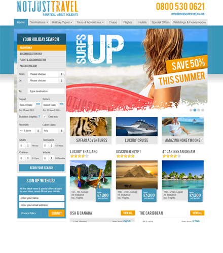 mẫu thiết kế web du lịch