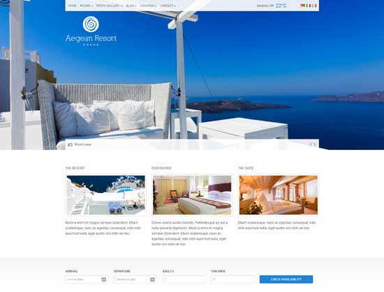 Aegean-Resort-Responsive-Hotel-Template