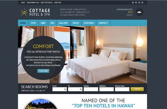 Cottage Responsive Hotel Template