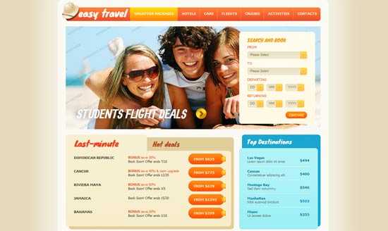 Easy Travel Website Template