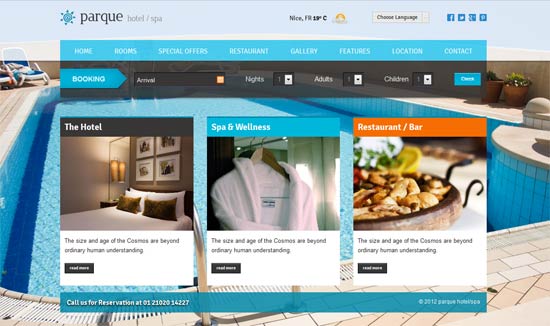 Parque Hotel Resort Responsive HTML template
