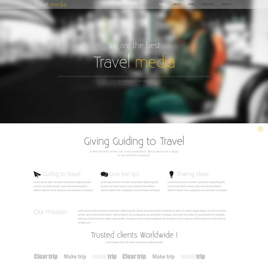 Travel-Media-travel-guide-Mobile-Website-Template