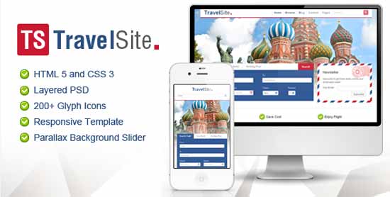 TravelSite Responsive HTML Template