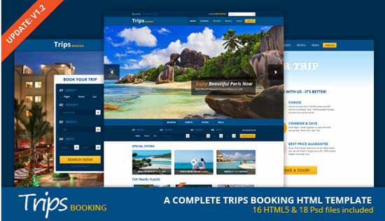 Trips Booking HTML5 Template