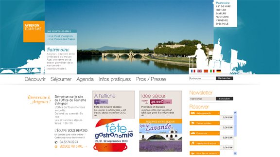 avignon tourisme 30 Awesome Travel Related Web Designs for your Inspiration