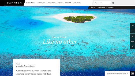 carrier 30 Awesome Travel Related Web Designs for your Inspiration