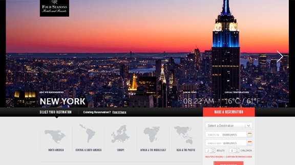 fourseasons 30 Awesome Travel Related Web Designs for your Inspiration
