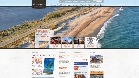 outerbanks 30 Awesome Travel Related Web Designs for your Inspiration