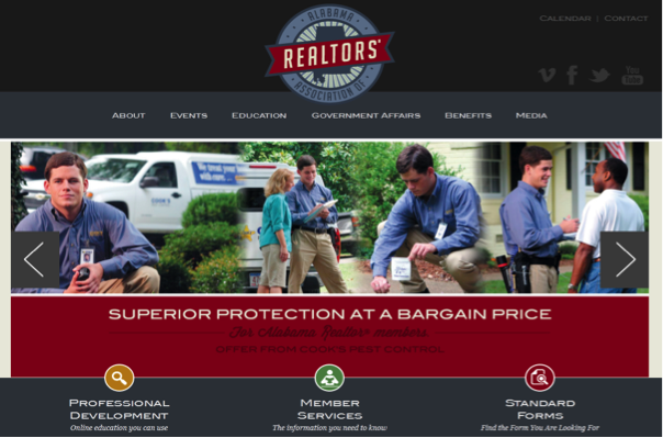 Alabama Association of Realtors web design