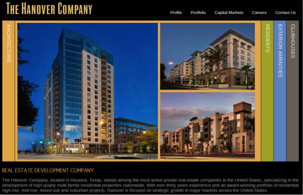 Hanover Company real estate web design