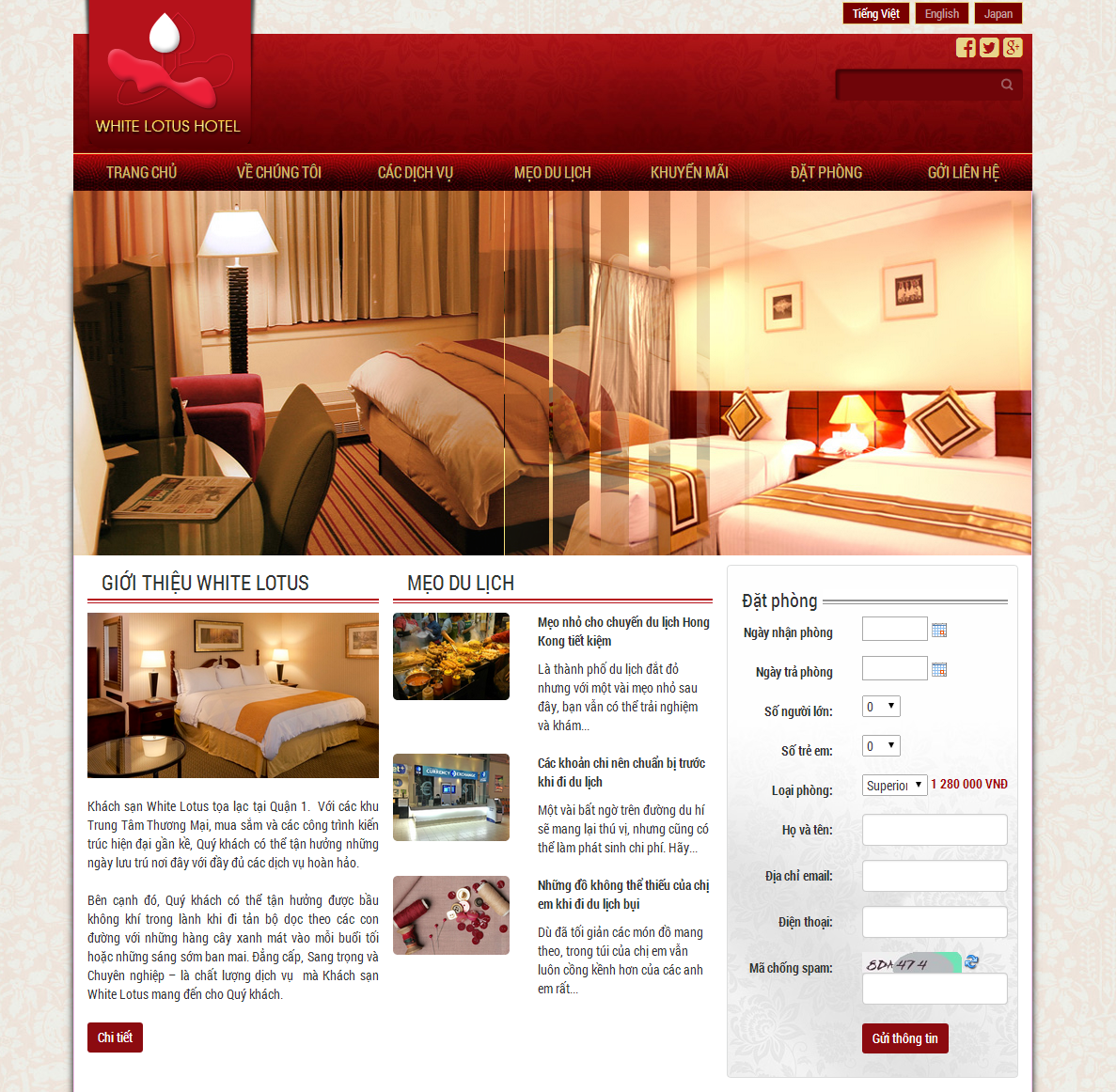 Các tips để thiết kế website sang trọng cho khách sạn - Phần 1