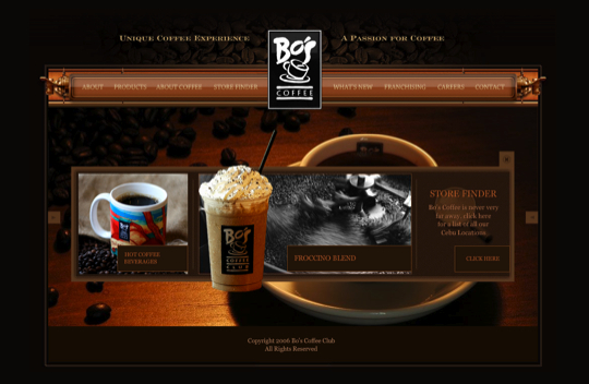 Mẫu thiết kế web cà phê 06