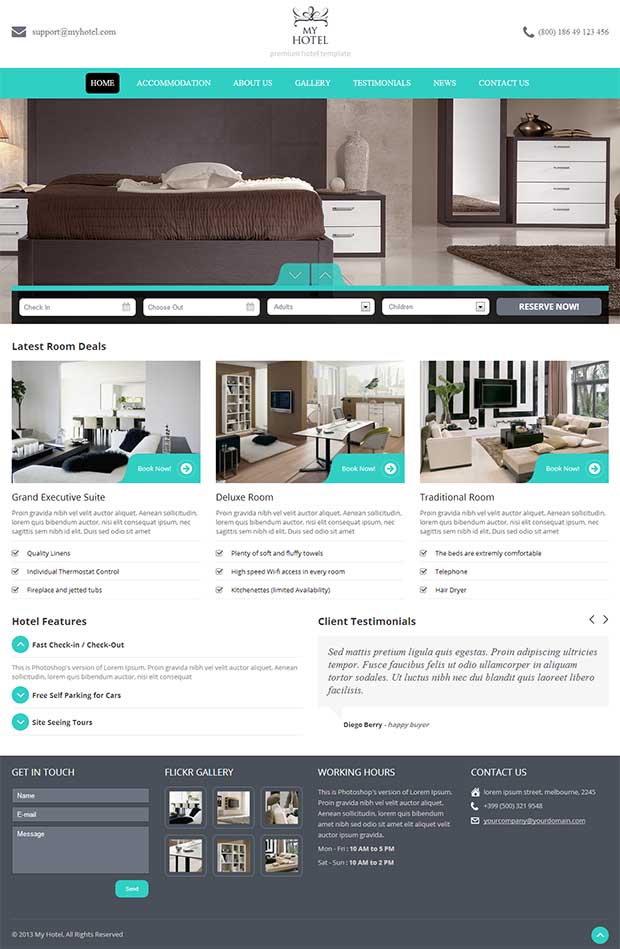 25 mẫu thiết kế website khách sạn có phí cực đẹp