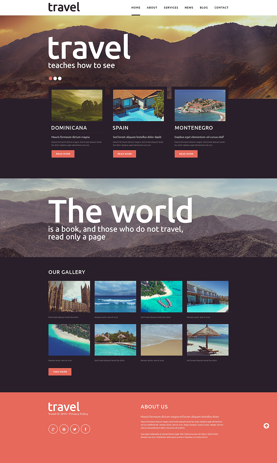 Mở rộng kiến thức 10 mẫu thiết kế web du lịch mới
