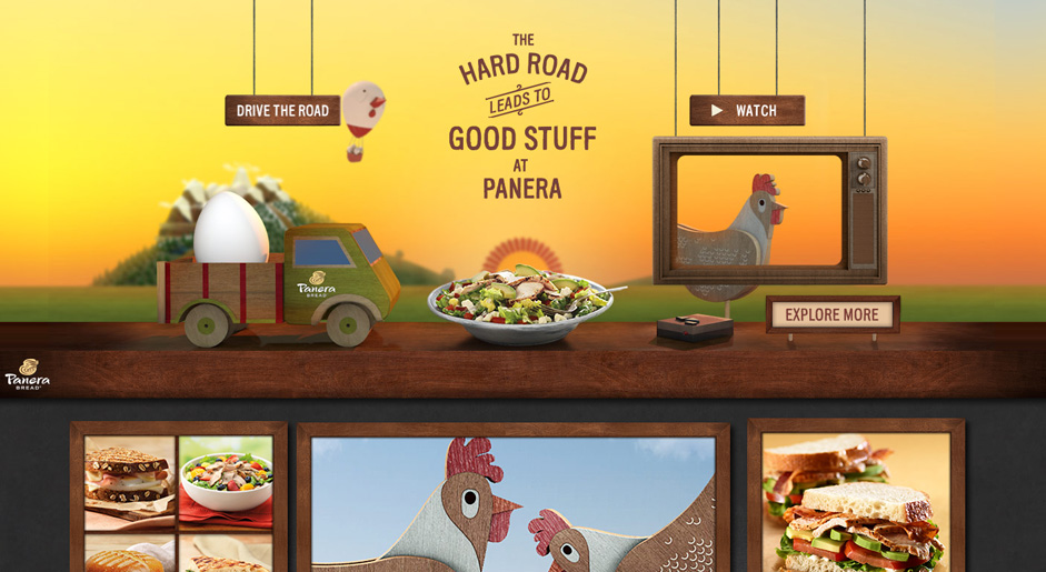 20 kiểu bố trí web cực kỳ sáng tạo Panera Bread