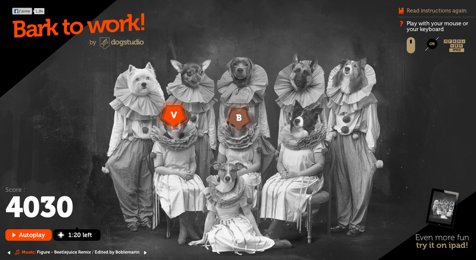 20 kiểu bố trí web cực kỳ sáng tạo Bark To Work By Dogstudio