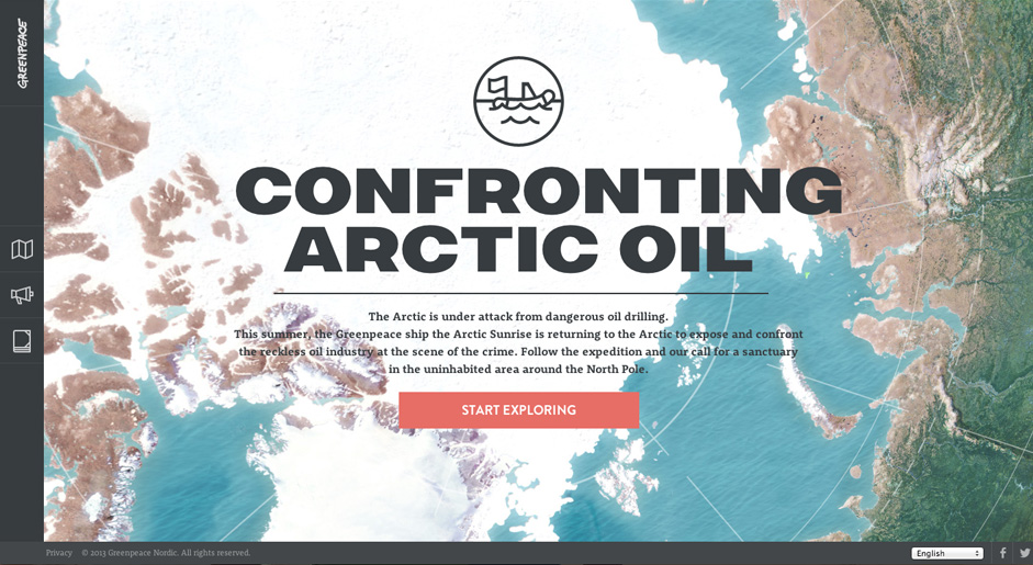 20 kiểu bố trí web cực kỳ sáng tạo Into The Arctic