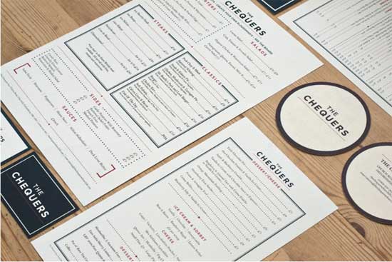 minimalist restaurant table menu design