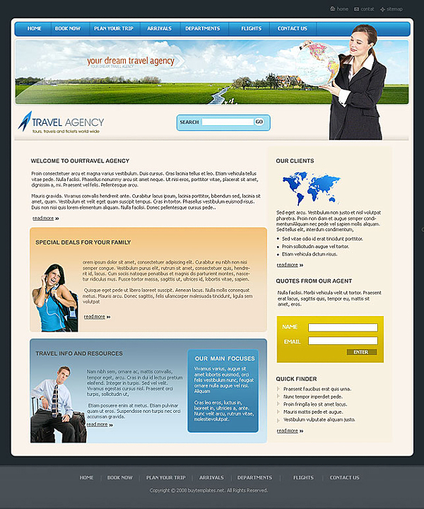 free travel html templates Mẫu giao diện du lịch 09