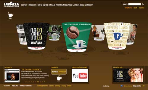 Lavazza coffee website