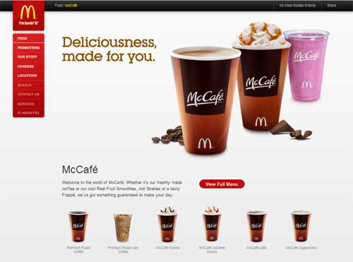 Mc cafe website
