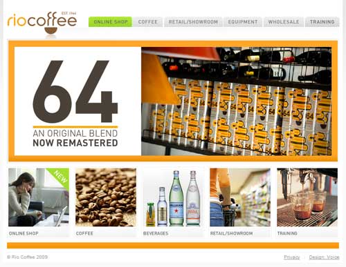 Rio coffee website