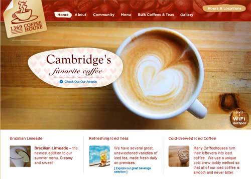 coffee house website