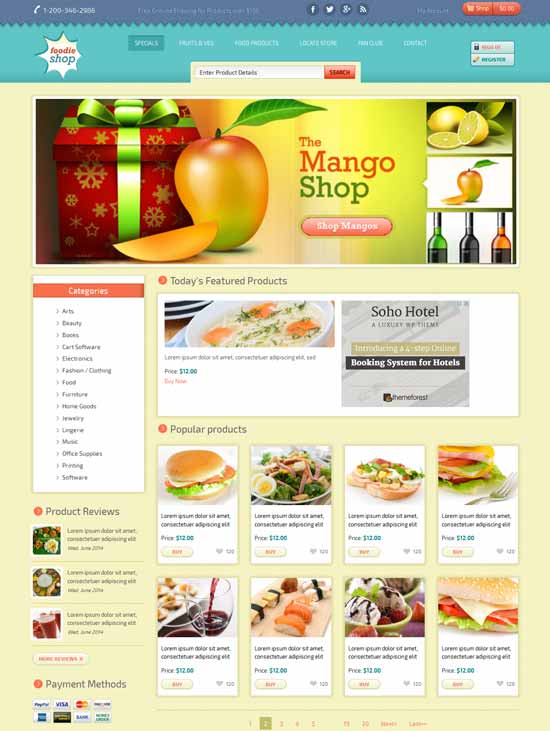 Mẫu thiết kế web nhà hàng, cà phê 18