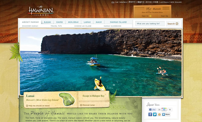 Mẫu thiết kế web du lịch Go Hawaii