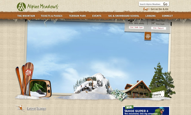 Mẫu thiết kế web du lịch Ski Alpine
