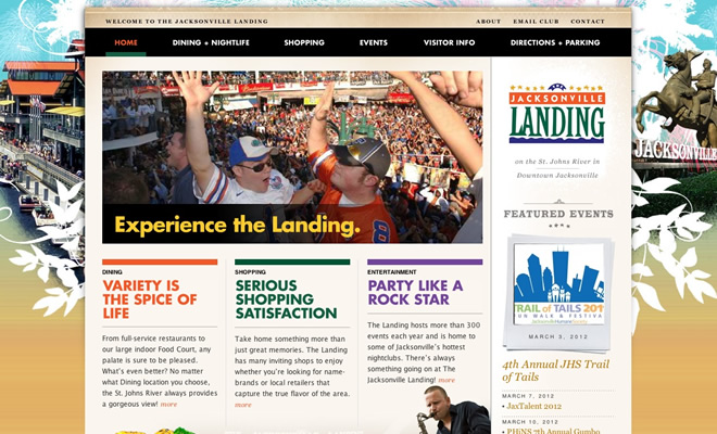 Mẫu thiết kế web du lịch Jacksonville Landing
