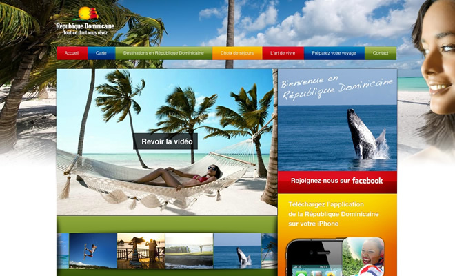 Mẫu thiết kế web du lịch Republique Dominicaine