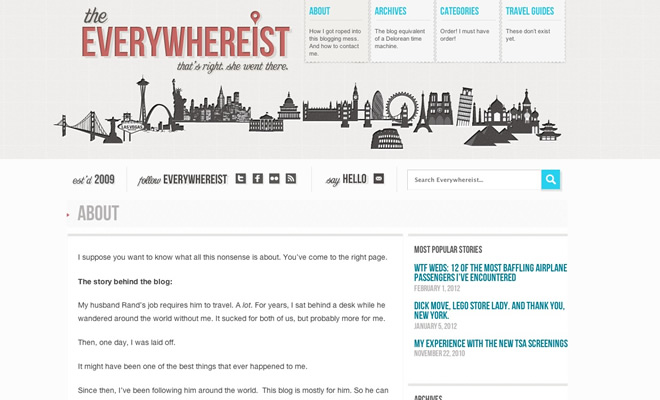 Mẫu thiết kế web du lịch Everywhe-reist