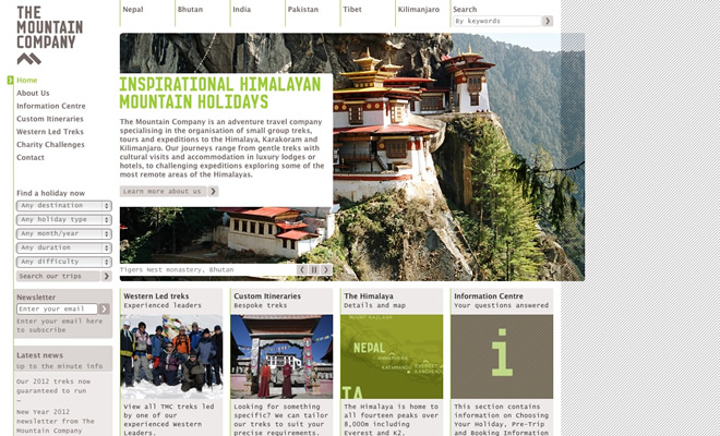 Mẫu thiết kế web du lịch Mountain Company