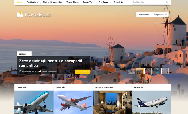 Mẫu thiết kế web du lịch Travel Buzz