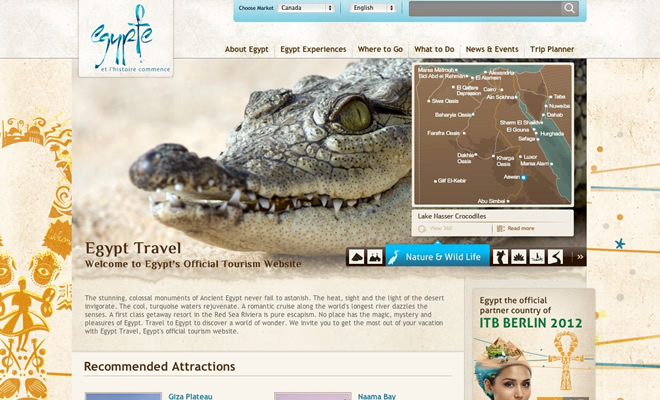 Mẫu thiết kế web du lịch Egypt