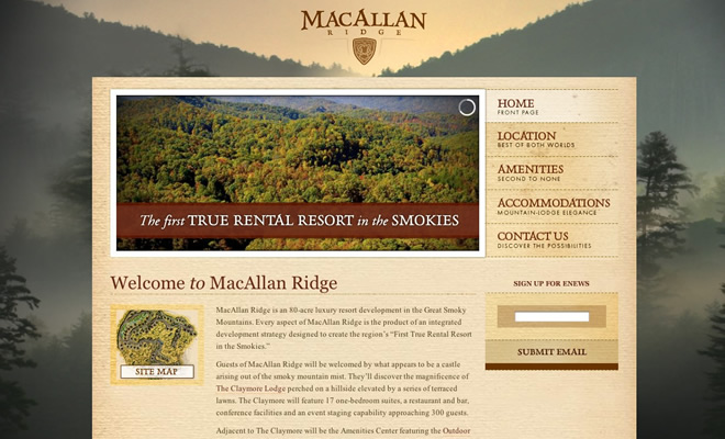 Mẫu thiết kế web du lịch MacAllan Ridge