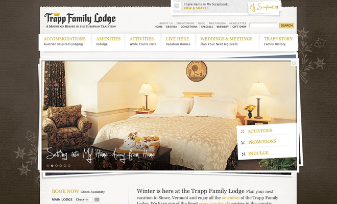Mẫu thiết kế web du lịch Trapp Family