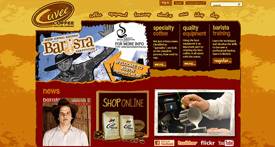 Bộ sưu tầm 90 mẫu thiết kế web cà phê độc đáo (P.2)