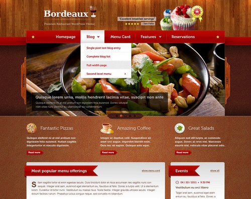 Bordeaux Restaurant HTML Template
