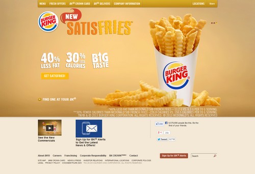 Burger King Restaurant Web Design