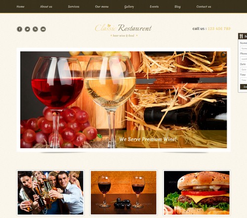 Classic Restaurant Website Theme