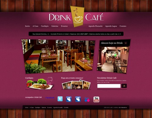 Drink Cafe Web Design
