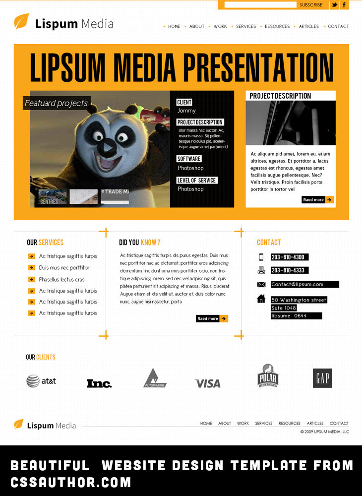 Tải về miễn phí: 20 mẫu thiết kế web Template PSD Modern Agency Website Design Template for Free Download cssauthor.com 20 Beautiful Web Design Template PSD for Free Download