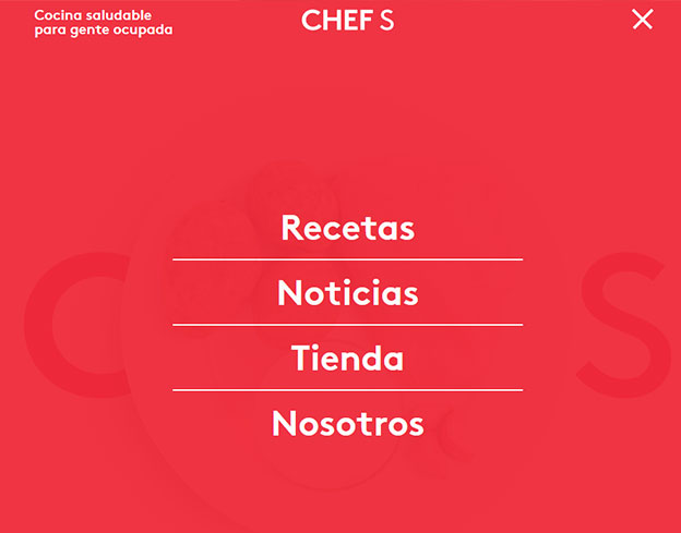 Great navigation menu: CHEF S