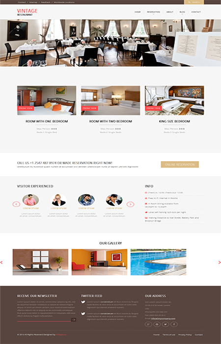 Tải về miễn phí: Các mẫu website nhà hàng và khách sạn tuyệt vời